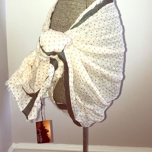 Scarf/sarong linen blend polka dots